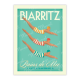 Affiche MARCEL TRAVEL POSTERS Biarritz Bains de mer format 30x40cm