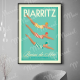 Affiche MARCEL TRAVEL POSTERS Biarritz Bains de mer format 30x40cm