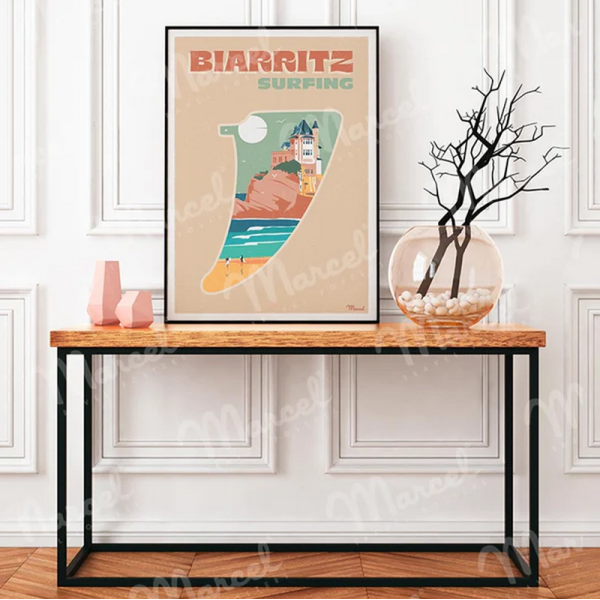 Affiche MARCEL TRAVEL POSTERS Biarritz Fin Story format 30x40cm