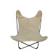 Fauteuil Butterfly PAPILLO papillon AA en acier époxy avec housse en cuir - 5 coloris