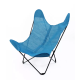Fauteuil Butterfly PAPILLO papillon AA en acier époxy avec housse toile Batyline - 5 coloris