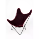 Fauteuil Butterfly PAPILLO papillon AA en acier époxy avec housse toile coton - 3 coloris