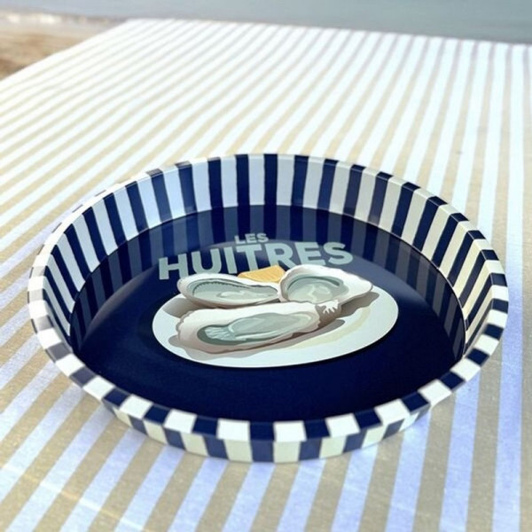 Plateau rond LES DELICES JOSEPHINE Huitres diamètre 35cm La collection de la mer