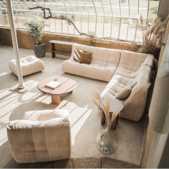 Canapé Lounge 2-3 places 1m76 RALPH M Tissu Impétueuse - 14 coloris