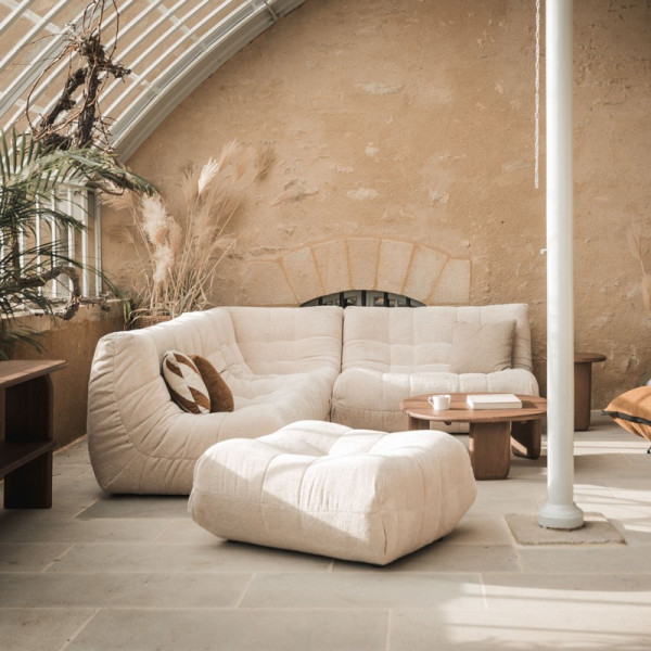 Pouf Lounge RALPH M Tissu Cabourg - 21 coloris