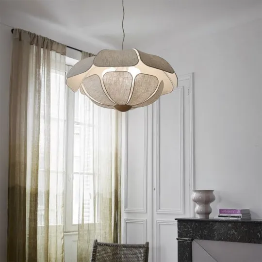 Suspension Coquillage 1l MARKET SET Lin écru - 2 tailles