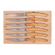 Coffret ROGER ORFEVRE 6 couteaux de table Le Thiers 3G manche olivier