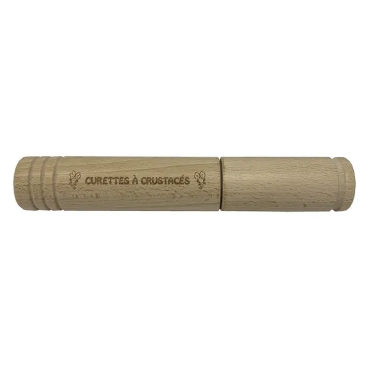 12 curettes à crustacés ROGER ORFEVRE fourreau en bois de hêtre