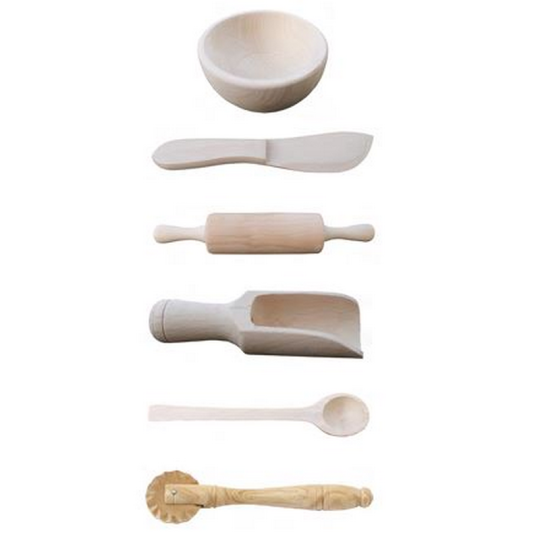 Ustensiles ROGER ORFEVRE kit à pâtisserie pour enfants en bois