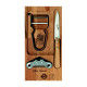 Coffret en bois ROGER ORFEVRE ouvre-boite castor couteau d'office manche olivier