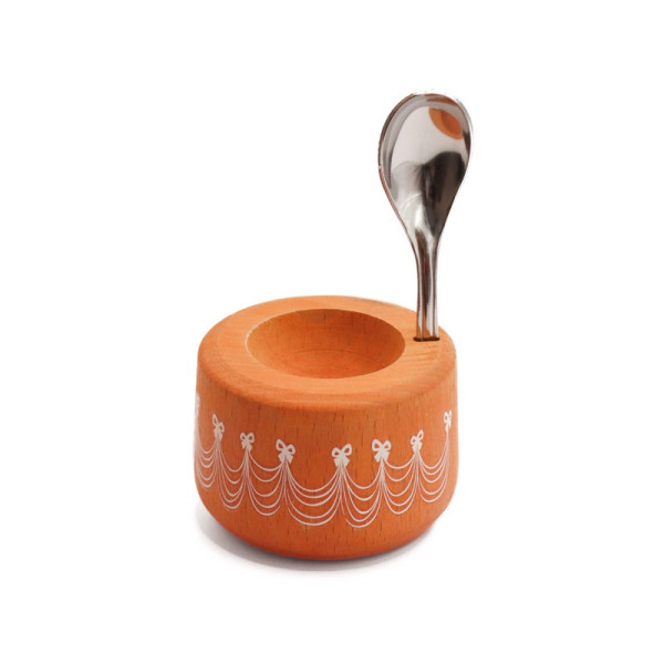 Coffret Piou ROGER ORFEVRE coquetier + cuillère - 5 coloris