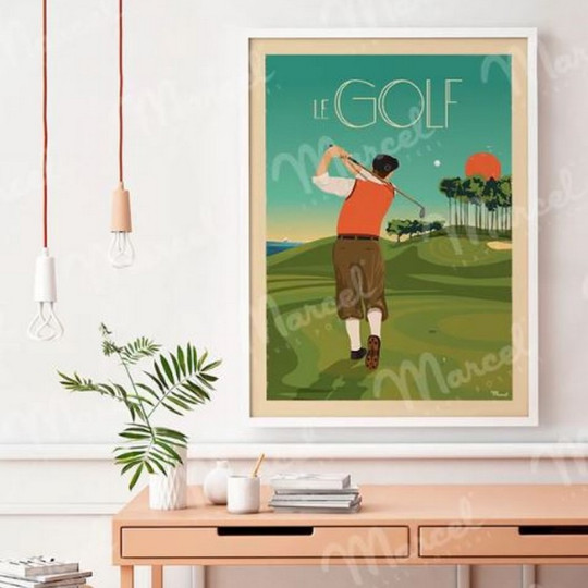 Affiche MARCEL TRAVEL POSTERS Le Golf format 30x40cm