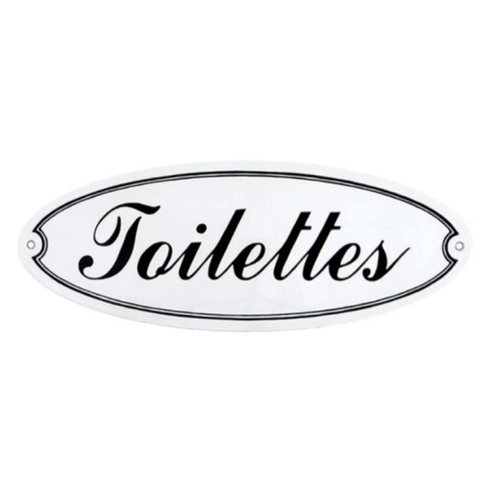 Plaque émaillée EMAIL REPLICA Toilettes 34x15cm