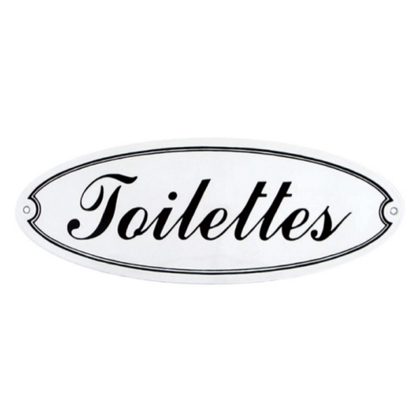 Plaque émaillée EMAIL REPLICA Toilettes 34x15cm