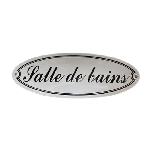 Plaque émaillée EMAIL REPLICA Salle de bains 34x15cm