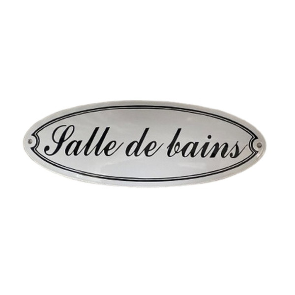 Plaque émaillée EMAIL REPLICA Salle de bains 34x15cm