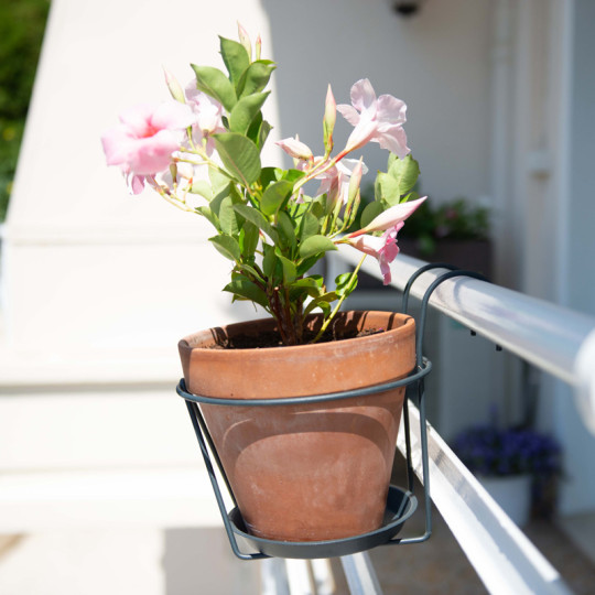 Porte-pots LOUIS MOULIN soucoupe crochet 16-18cm pour balcon - 2 coloris