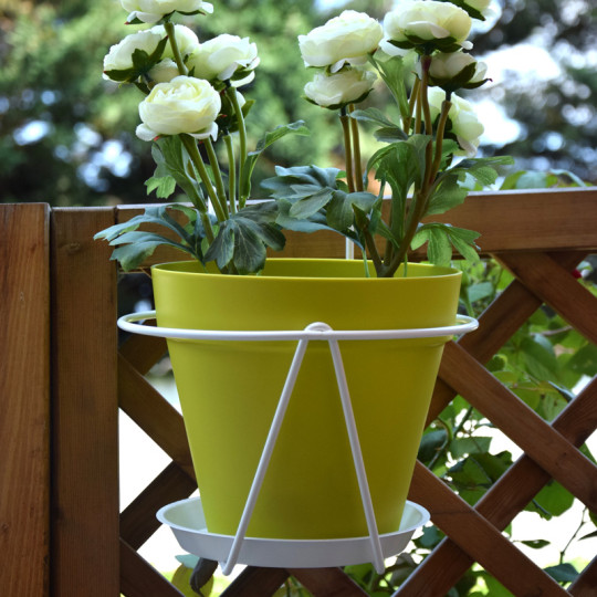 Porte-pots LOUIS MOULIN soucoupe crochet 20-22cm pour balcon - 2 coloris