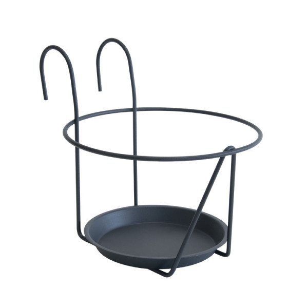 Porte-pots LOUIS MOULIN soucoupe crochet 20-22cm pour balcon - 2 coloris