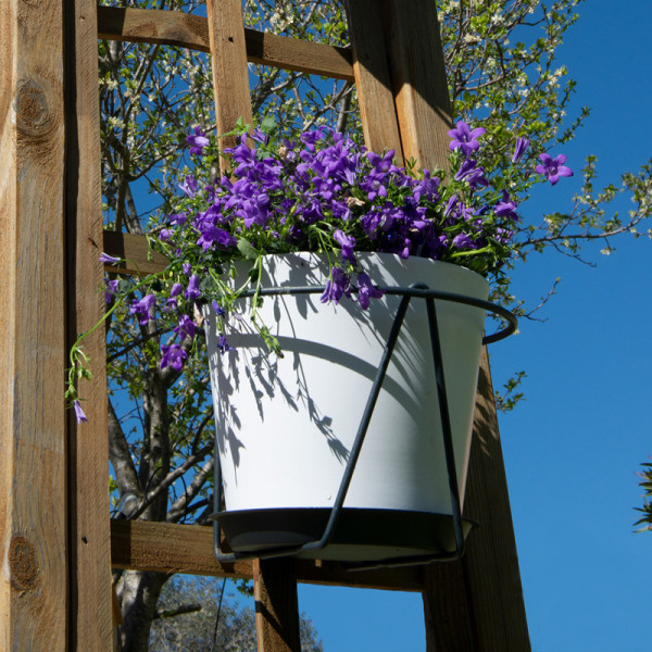 Porte-pots LOUIS MOULIN soucoupe crochet 20-22cm pour balcon - 2 coloris