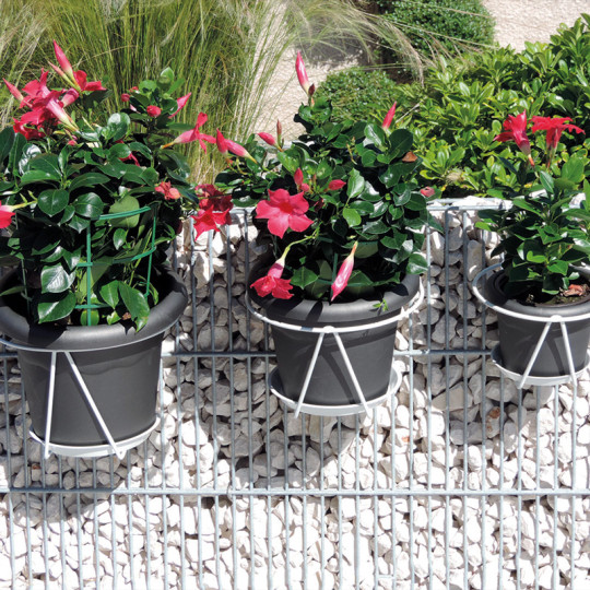 Porte-pots LOUIS MOULIN soucoupe crochet 25cm pour balcon - 2 coloris