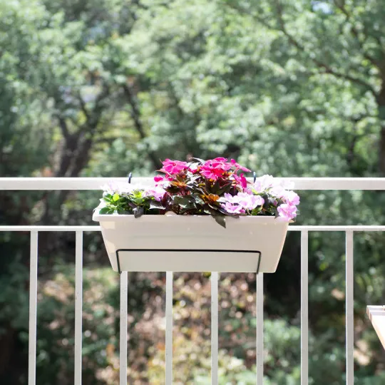 Support jardinière LOUIS MOULIN Basics crochet fil noir 35x19cm pour balcon