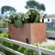 Support jardinière LOUIS MOULIN fer plat 35x14cm anthracite pour balcon