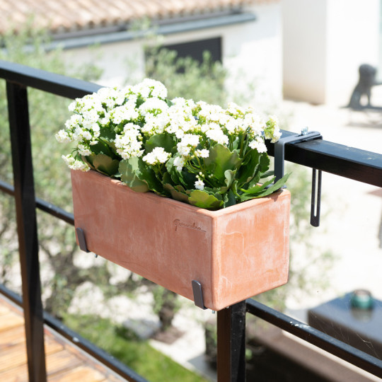 Support jardinière LOUIS MOULIN fer plat ergonomique 35x16 à 35x26cm anthracite