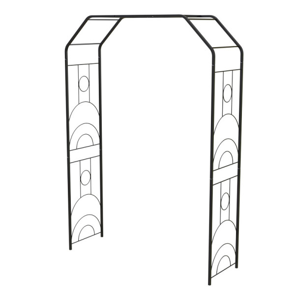 Arche LOUIS MOULIN tube carré Art Déco 180x50x234cm noir charbon