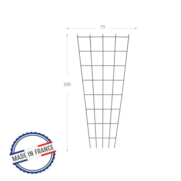 Treillage mural LOUIS MOULIN éventail 75x200cm anthracite