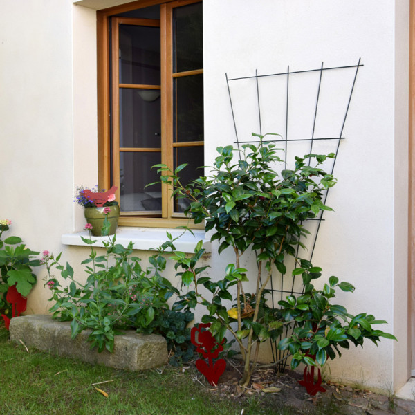 Treillage mural LOUIS MOULIN éventail fer vieilli 140x75cm