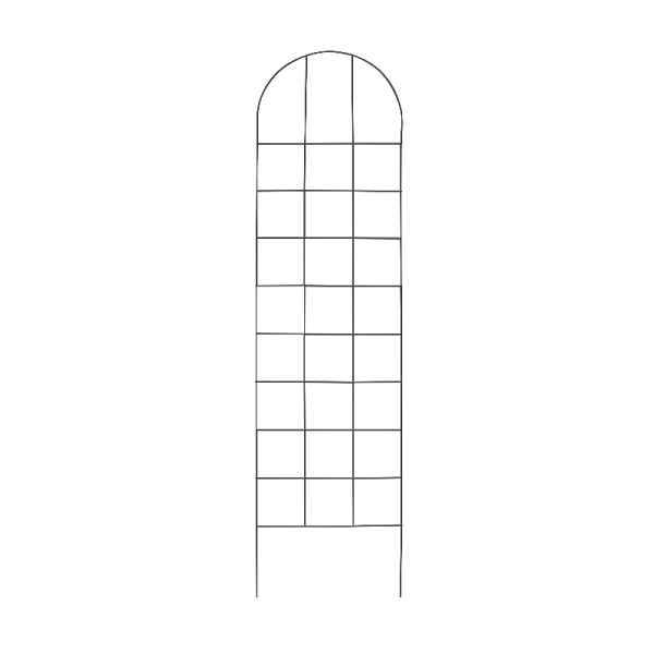 Treillage mural ou à planter LOUIS MOULIN arrondi 50x200cm anthracite