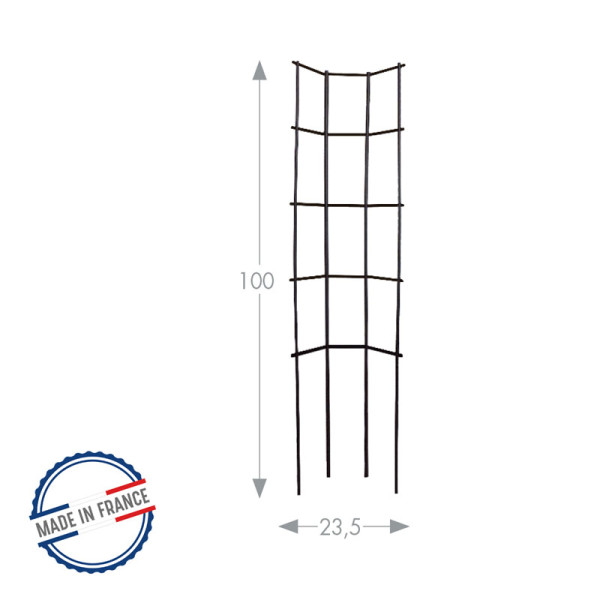 Treillage à piquer LOUIS MOULIN trapèze 23.5x100cm fer vieilli