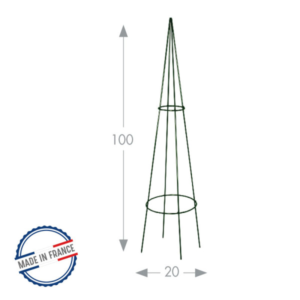 Support Tipis tuteur pour grimpantes LOUIS MOULIN en 20x100cm vert sapin