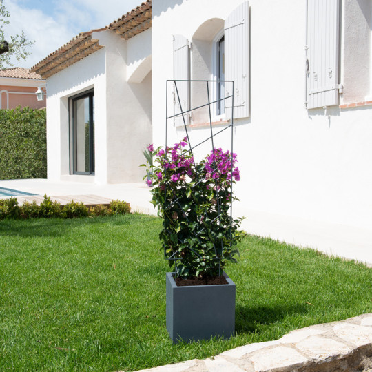 Treillage pour pot à piquer LOUIS MOULIN Mandala 30x100cm anthracite