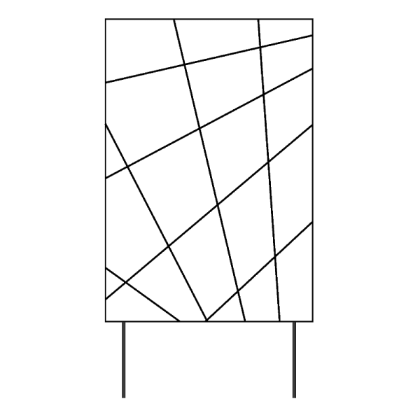 Grand treillage pour pot à piquer LOUIS MOULIN Mandala 55x100cm anthracite