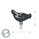 Figurine à piquer LOUIS MOULIN Poule décoration jardin en acier 28x39cm - 2 coloris