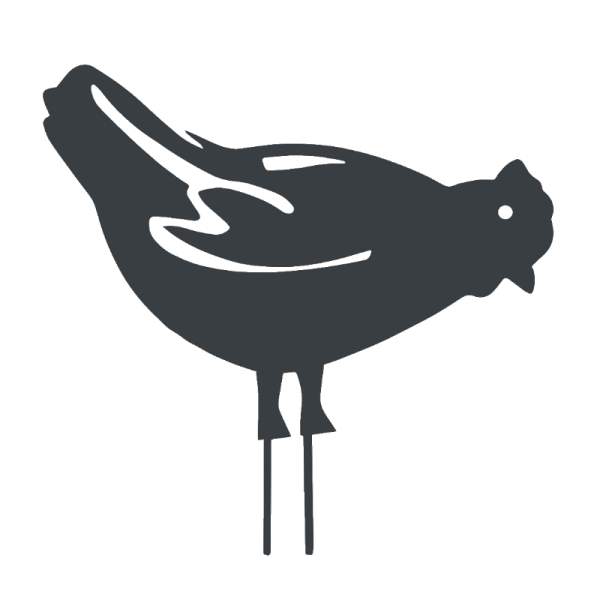 Figurine à piquer LOUIS MOULIN Coq décoration jardin en acier 42.5x42cm anthracite