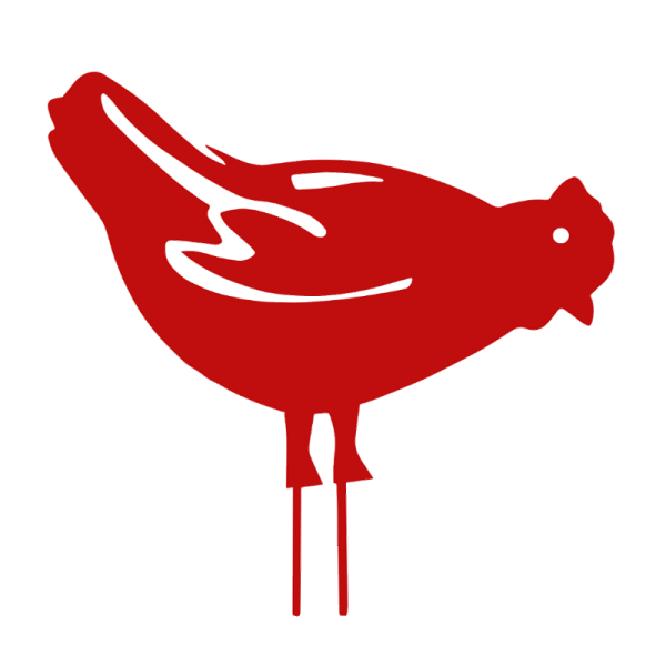 Figurine à piquer LOUIS MOULIN Coq décoration jardin en acier 42.5x42cm anthracite