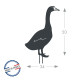 Figurine à piquer LOUIS MOULIN Oie décoration jardin en acier 50x34cm - 3 coloris