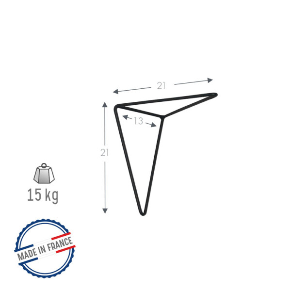 Potence murale fil LOUIS MOULIN Moderne 21x21cm anthracite