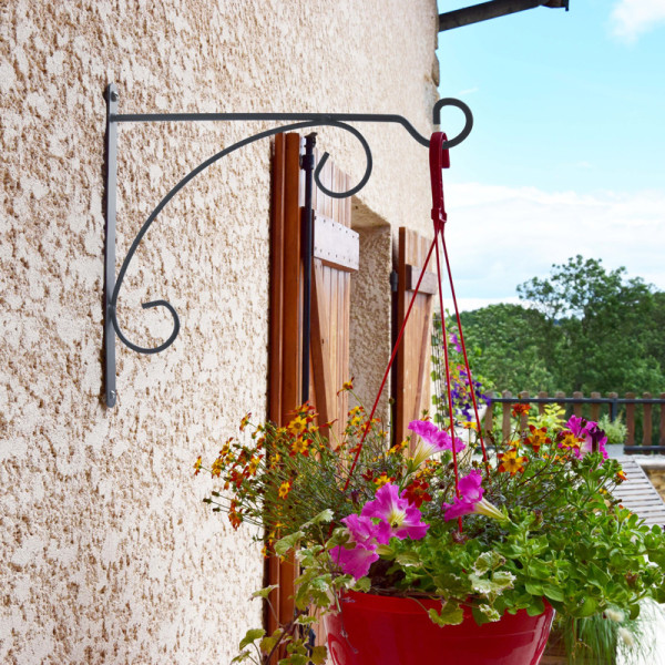 Potence fil LOUIS MOULIN Classique volute 40x36cm anthracite