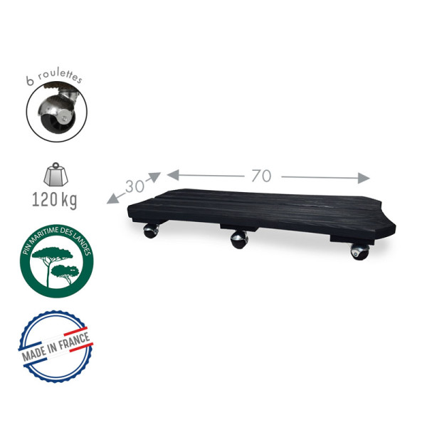 Roule-plantes LOUIS MOULIN Bois spécial bac 30x70cm - 2 coloris