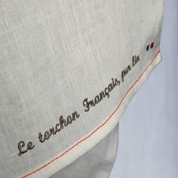 2 Torchons Français en lin Charvet