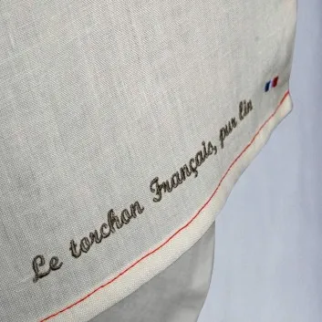 2 Torchons Français en lin Charvet