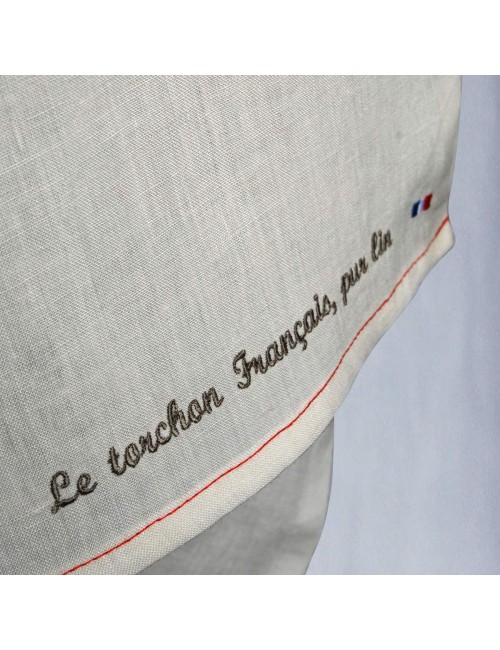 2 Torchons Français en lin Charvet