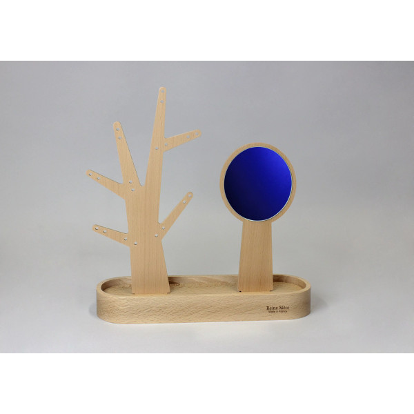 Porte-bijoux et miroir REINE MERE Eden en hêtre