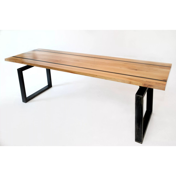 Table de repas CLF CREATION Imja bois et métal 200x85x75cm