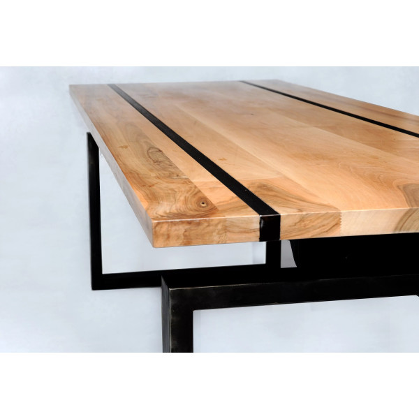 Table de repas CLF CREATION Imja bois et métal 200x85x75cm