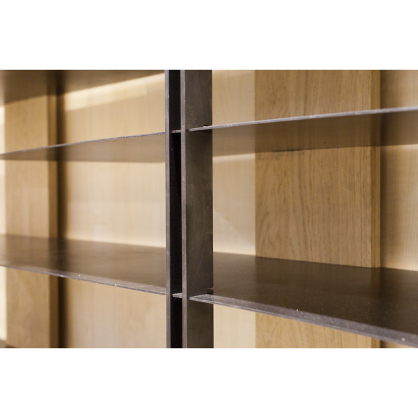 Bibliothèque CLF CREATION Manly en bois et métal 185x170x30cm